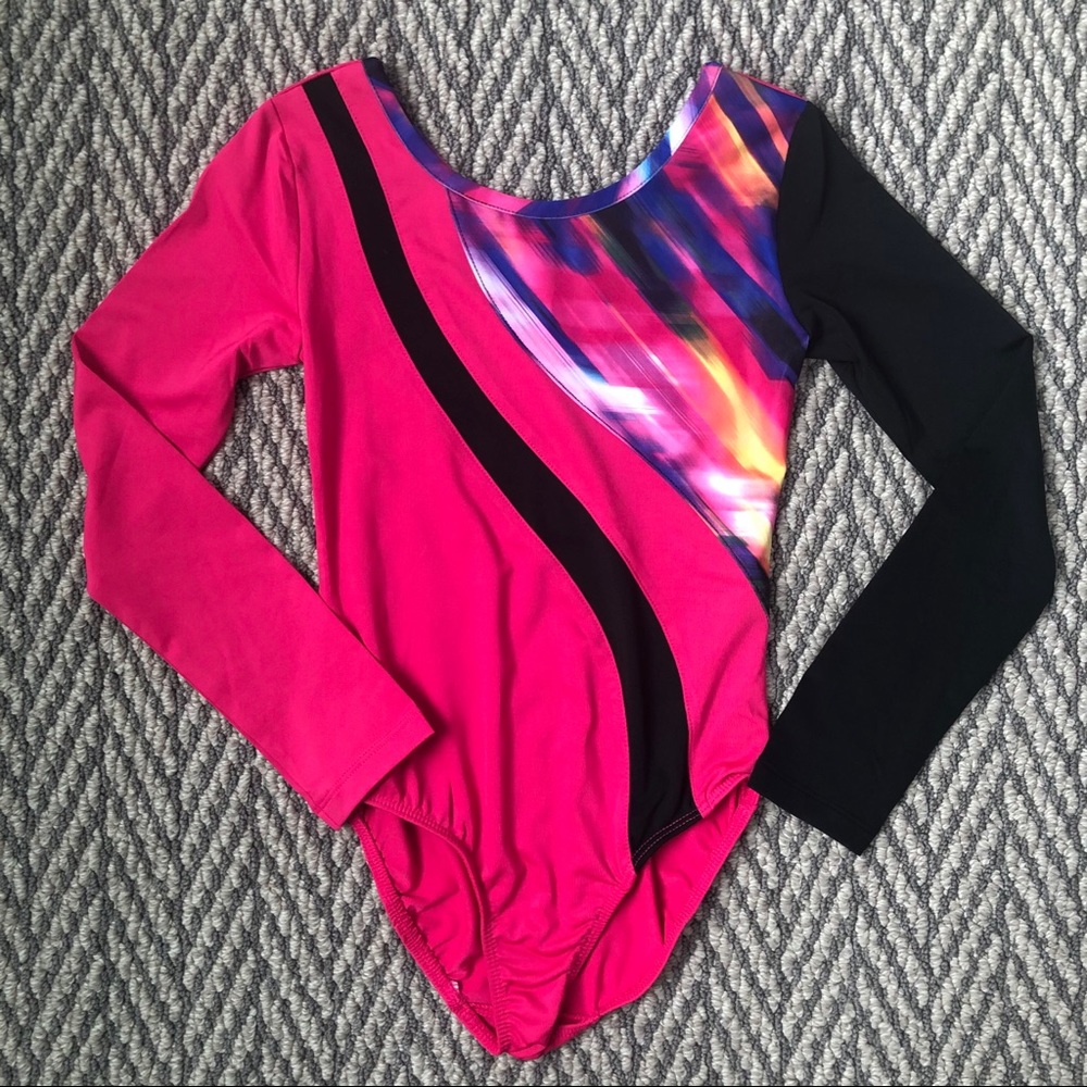 Danskin now long sleeve leotard size 6 girls